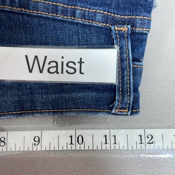 Joe's Jeans Straight Leg Rolled Cuff Faded Denim Blue Size 24 - Picture 10 of 11